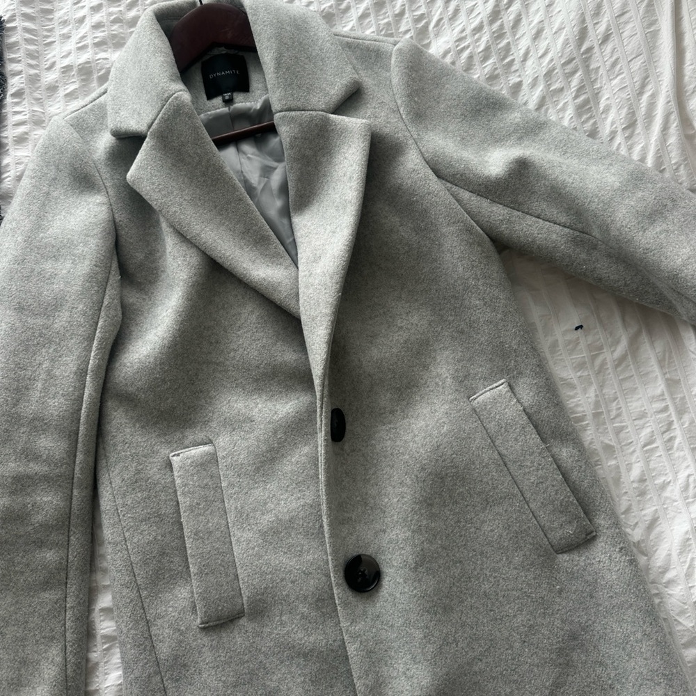 Grey dress coat